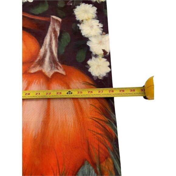 Pumpkin Daisy Flower Colorful Porch Flag Autumn Fall - Picture 4 of 5